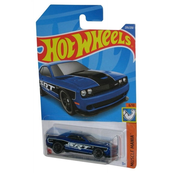 Hot Wheels Muscle Mania 6/10 (2021) Blue '15 Dodge Challenger SRT Toy Car 235/250