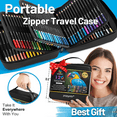 thumbnail image 4 of Vigorfun 136-Pack Black Colored Pencils Set with Art Supplies（Black）, 4 of 9