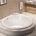 thumbnail image 4 of Malibu Home Morro Round Soaking Bathtub 60"x 60"x 21" in Biscuit, 4 of 5