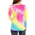 thumbnail image 2 of Women Fall Long Sleeve Stretch Slim Round Neck Ribbed Basic Top, 2 of 2