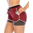 thumbnail image 4 of 2-in-1 Running Shorts for Women Athletic Yoga Sport Shorts Elastic Waistband with Pockets, 4 of 6