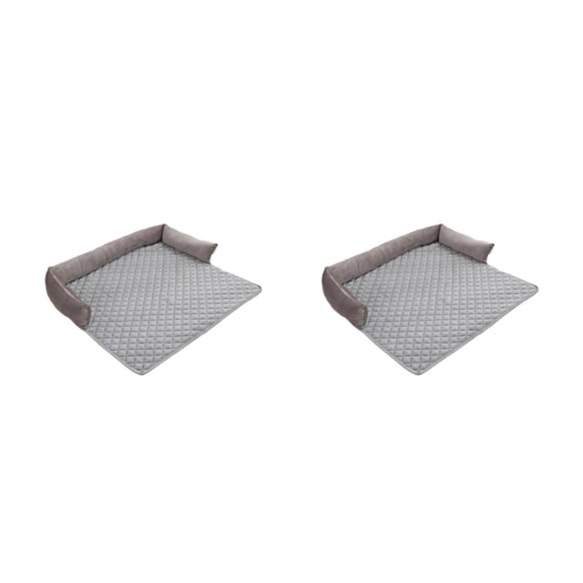 Estera de felpa para mascotas Billuyoard invierno cama cálida 75x75cm Gris negro