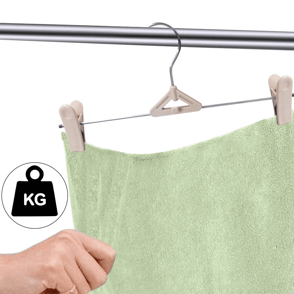 Northern Brothers Space-Saving Adjustable Non-Slip Pants Hangers For Adults & Kids(30-Pack, Khaki)
