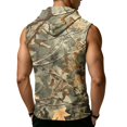 thumbnail image 5 of Havenx Workout Hooded Tank Tops for Men Sleeveless Drawstring Hoodies with Pockets Camouflage Print Shirts Bodybuilding Athletic Muscle Sports Training Streetwear,Yellow XL, 5 of 5