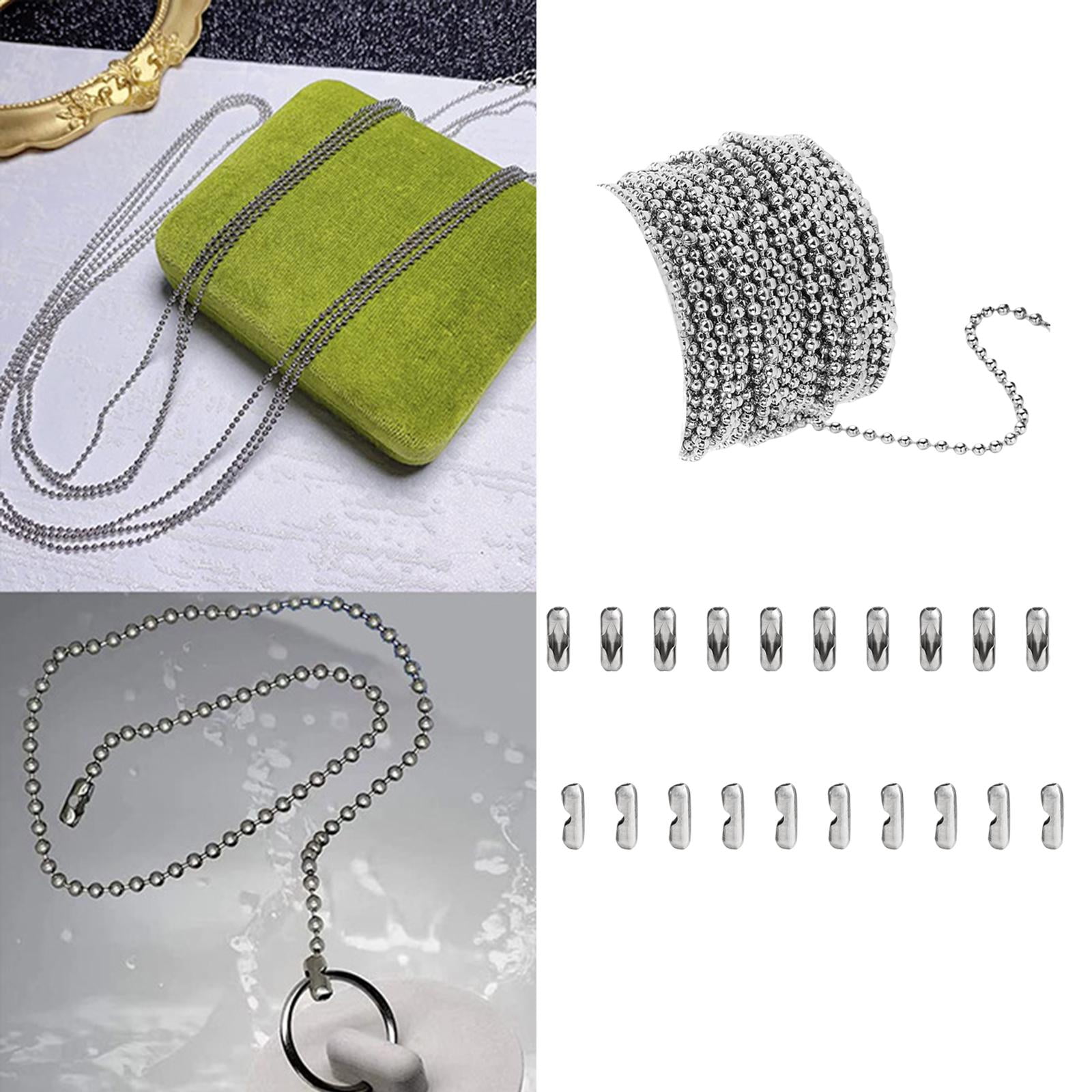 Chaîne Boule Acier Inoxydable 10 M – Parfaite Pour Créer Des Bijoux !