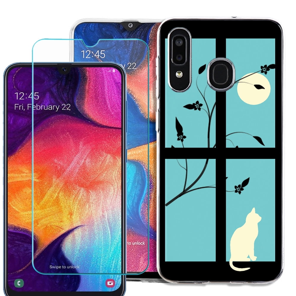 For Samsung Galaxy A20 Phone Case , SlimFit TPU Case with Tempered