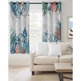 thumbnail image 4 of Summer Marine Life Blackout Curtains for Bedroom Living Room, Ocean Coral Starfish Sea Conch Seaweed Letter Print 45 In Long Thermal Insulated Room Darkening Drapes Grommet Window Treatments 42x45 In, 4 of 9