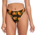 thumbnail image 1 of Balery Orange Pumpkin Tangas de Algodón para Mujer con Estampado – Ropa Interior Sexy, Transpirable, G-string-X-Small, 1 of 6