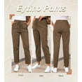 thumbnail image 3 of Eytino Women's Pants Elastic Waist Drawstring Pants Casual Corduroy Pants High Waist Straight Leg Pants Loose Comfy Lounge Pants Trousers with Pockets Brown M, 3 of 9