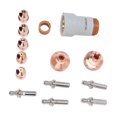 thumbnail image 1 of Plasma Torch Nozzle Set, Lightweight Plasma Torch Consumables Protective Cover Swirl Circle Fine Workmanship 14Pcs Set  for LC25, 1 of 7