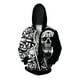thumbnail image 2 of Sudadera con capucha y estampado de calaveras, cómoda y elegante, nueva, con cremallera, moderna y versátil, para hombre, 2 of 5