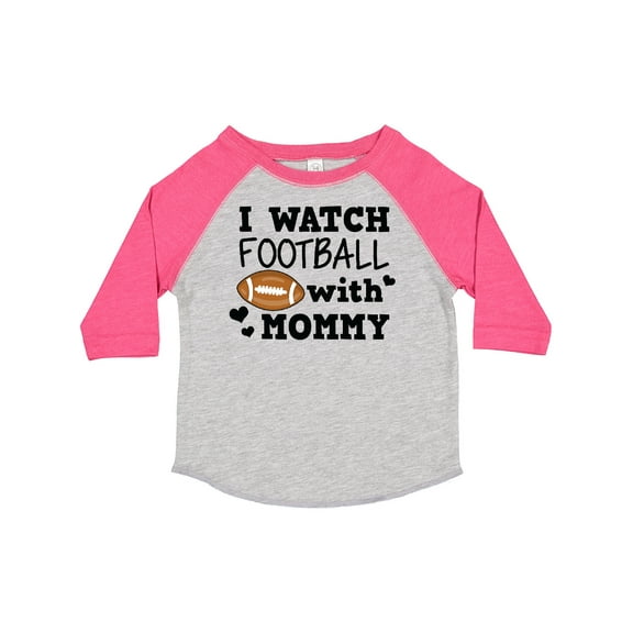 Inktastic I Watch Football with My Mommy Boys Toddler T-Shirt