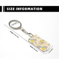 thumbnail image 4 of Goofa Lemon Leaves Printed Rectangular Metal Keychain Bag Charm Floral Charm for Purse Keys Metal Keyring Gift for Women Accessories, 4 of 7