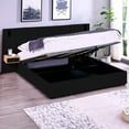thumbnail image 2 of Aukfa King Size Upholstered Bed Frame with Drawers and LED Lights, Hydraulic Platform Bed with USB Port & Oversize Wingback Headboard, Black, 2 of 8