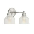 thumbnail image 3 of Trade Winds Addison 2-Light Bathroom Vanity Light in Brushed Nickel, 3 of 5