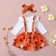 thumbnail image 4 of EnJoCho Baby Boys Girls Romper+Halloween Suspender Skirts+Headband Outfits Set Trendy Holiday Party Performance Clothes Fall Birthday Gift Dresses for Child Girls, 4 of 9