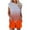 Orange1, variant on yillto Womens Sets 2 Piece Soft Short Sleeve Top and Shorts Round Neck Pjs Lounge Set with Pockets