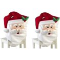 thumbnail image 1 of Fundas para sillas de comedor de Papá Noel, decoración navideña, fundas para asientos de comedor, fundas para sillas, decoración de cena navideña, fiesta de Navidad (45 * 70 cm, Mr Santa (2PCS)), 1 of 5
