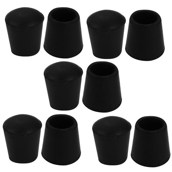 10Pcs Chair Leg Caps Rubber Floor Protector Furniture Feet Covers 0.63"Inner Dia