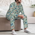 thumbnail image 7 of Hirioo Colorful Pugs for Men's Pajama Sets 2 Piece Pjs Men's Long-Sleeved Pajama Set Button Down Sleepwear,S-XXL-Small, 7 of 7