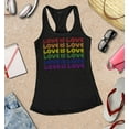 thumbnail image 3 of S4E Women's Love is Love Rainbow Gay Pride Racerback Slim Fit XX-Large Black, 3 of 4