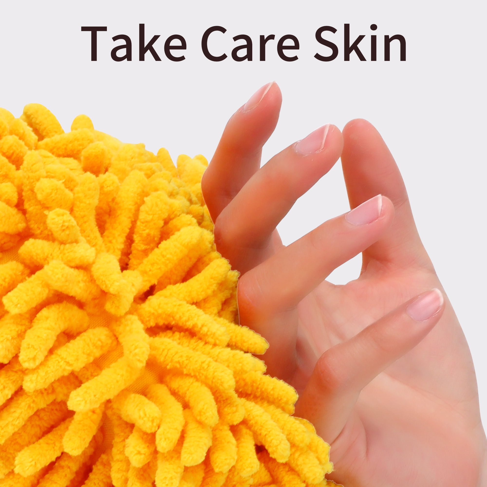 Unique Bargains Soft Absorbent Hand Towel 2 Pcs Orange/Blue 6" x 6"/7" x 7"