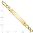 thumbnail image 3 of Primal Gold 10 Karat Yellow Gold Semi Solid Figaro Link ID Bracelet, 3 of 3