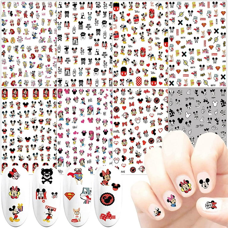 8 Sheets Cartoon Nail Art Stickers Cute Cartoon Nail Decals 3D Self  Adhesive Kawaii Designer Nail Stickers for Acrylic Nail Art Supplies Women  Girls DIY Manicure Decorations Accessories Bk5