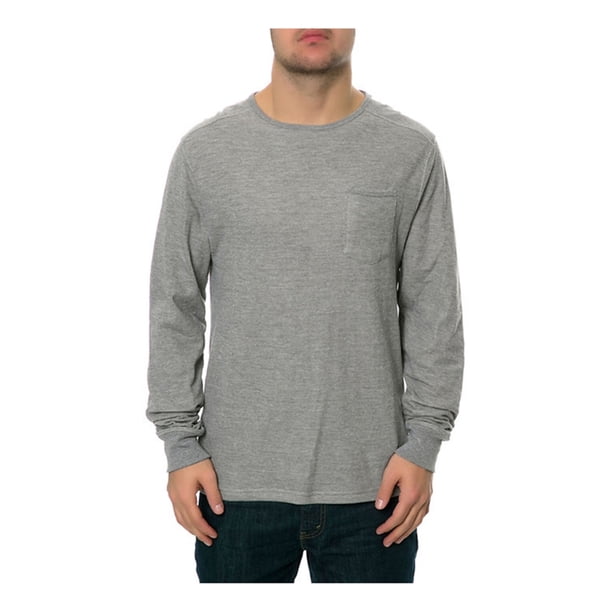 AMIG The Revere LS Pullover Sweater para hombre, gris, mediano