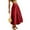 Red, variant on Women's High Waist Maxi Skirt with Elastic Wide Waistband Loose Fit A Line Long Skirt Casual Solid Flared Hem Design White L