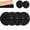4 Pcs - Black, variant on Soft Rubber Shower Scrubber, Painless Exfoliating Body Bath Glove with Easy-Grip Strap for Dead Skin, Deep Cleaning Back, Arms and Legs