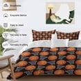 thumbnail image 3 of Basketball Sports Comforter Set Queen Size, Orange Basketball and Hoop Modern Black Soft Bedding Set for Man Woman, 4 Pieces Duvet Cover Set with Fitted Sheet, 2 Pillowcases, 3 of 9