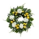 thumbnail image 2 of Corona de hortensias limón, corona de flores de verano para la decoración del hogar | Corona decorativa artificial para colgar en la puerta, 2 of 5