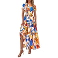 thumbnail image 1 of Vestido largo PRETTYGARDEN para mujer, verano 2025, azul bohemio, XL, 1 of 9