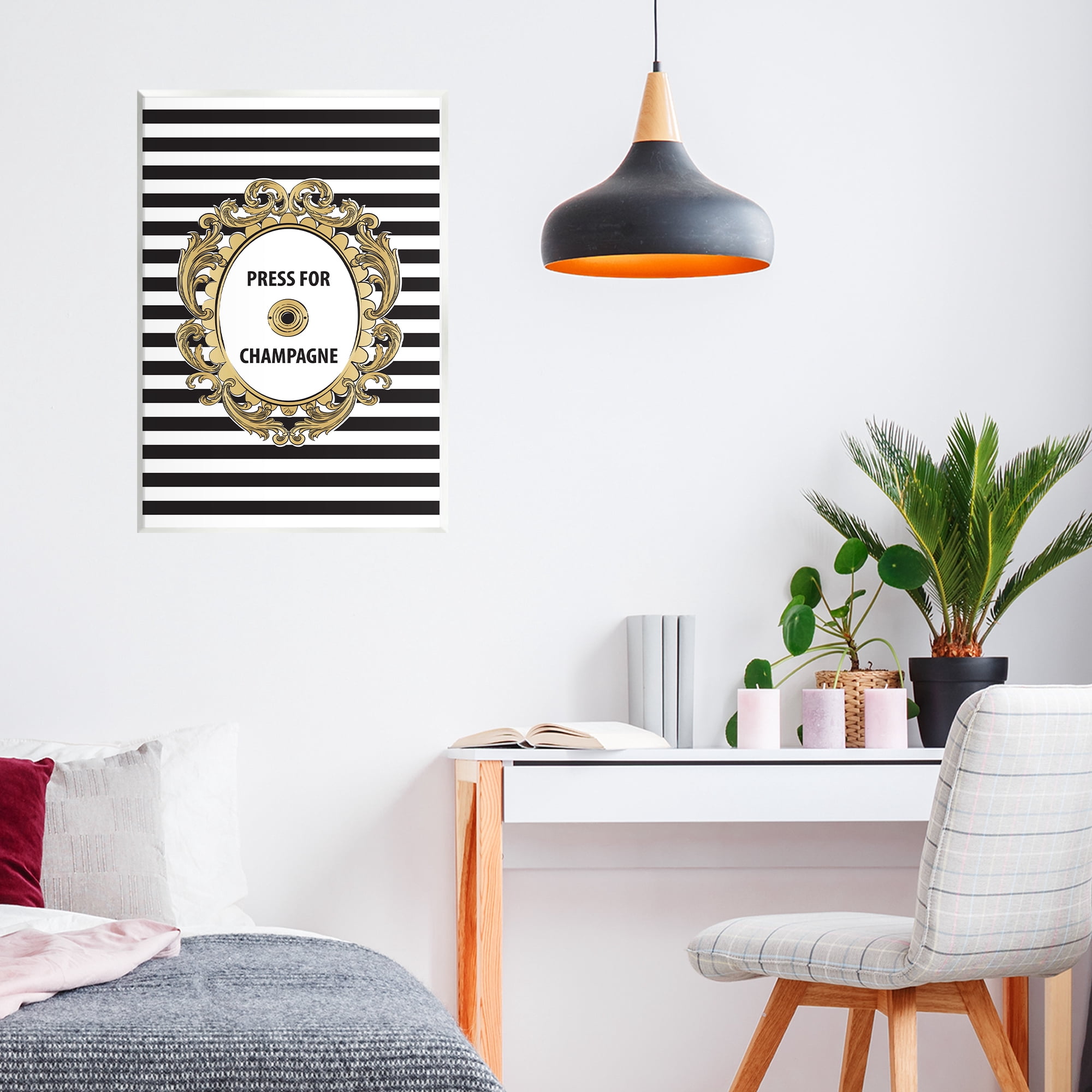Stupell Industries Press For Champagne Celebration Wall Plaque Art, design by Martina Pavlova