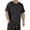Black, variant on HAiming Men's Distressed Ripped Shirts Summer Short Sleeve Solid Round Neck Tee Tops Plus Size Casual Loose Blouse