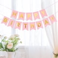 thumbnail image 1 of Guirlande d'Anniversaire Colorée Bannière de Fête Réutilisable Décoration d'Anniversaire Guirlande Drapeau de Fête Long en Papier, Rose, 1 of 8