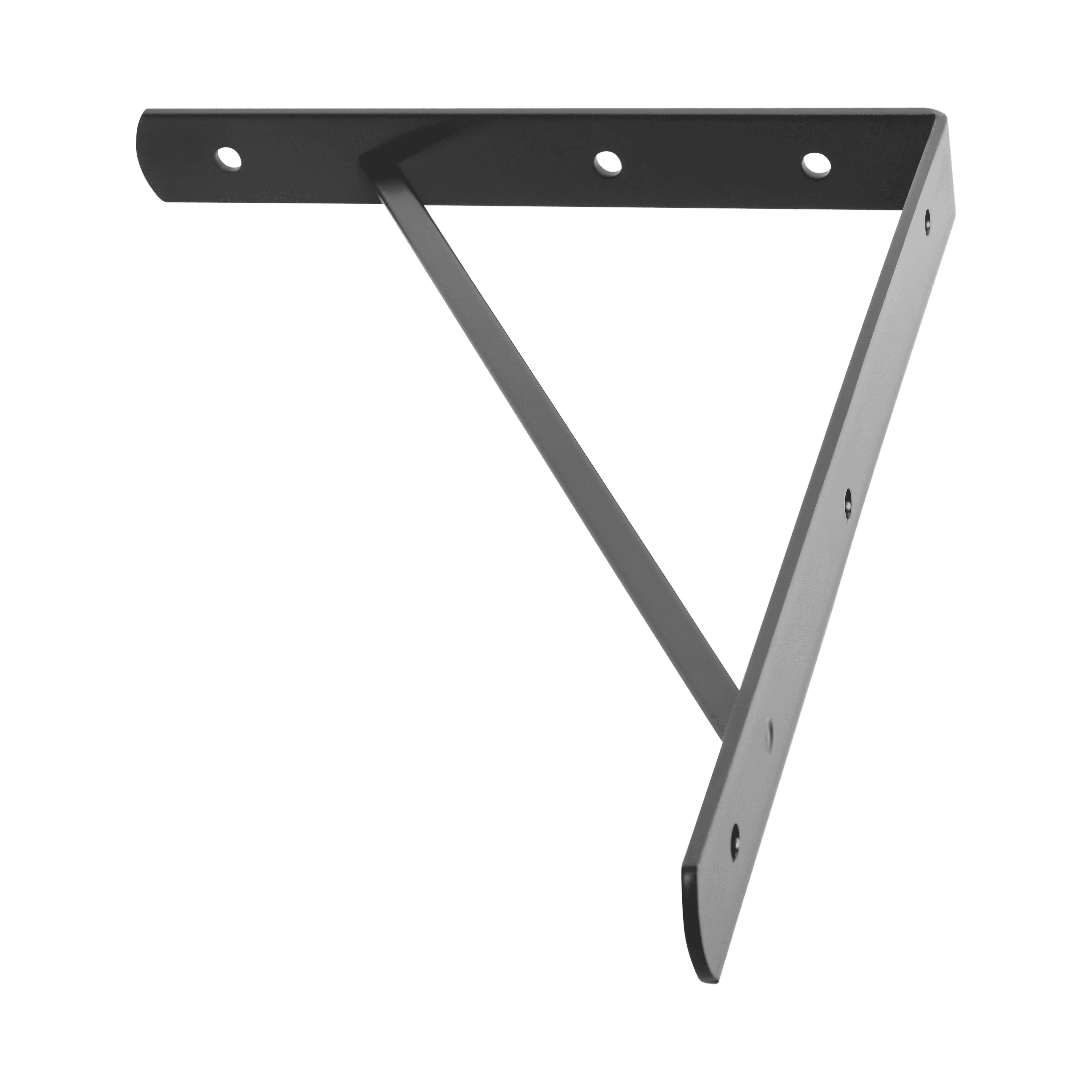 Heavy Duty 8x12 Inch Black Shelf Bracket Set - 12 Pack