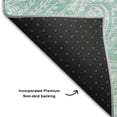 thumbnail image 3 of Addison Rugs Mayfield Washable Transitional Paisley Teal Rectangle Rug, 3' x 5', 3 of 6
