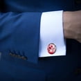 thumbnail image 3 of Valentine's Day Men's Stainless Steel Cufflink Set for Formal Attire, 3 of 6