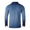 thumbnail image 3 of ZIMEGO Men's Long Sleeve Vintage Polo Shirt - Garment Color Dyed Oil Wash and Chest Pocket, 3 of 8