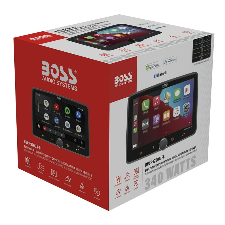 BOSS Audio Systems BVCP9700A-FL Single DIN Car Stereo Apple