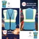 thumbnail image 5 of Chaleco de Seguridad SULWZM Azul Celeste con Cierre y Bolsillos XL, 5 of 7