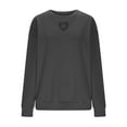 thumbnail image 4 of Oksale Womens Heart Cutout Sweatshirts Loose Long Sleeve Summer Tops Casual Round Neck Spring Going Out Fashion Clothing Dark Gray L, 4 of 9