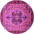 thumbnail image 1 of Ahgly Company Indoor Round Oriental Pink Industrial Area Rugs, 5' Round, 1 of 4