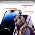 thumbnail image 2 of for iPhone 14 Pro Max Case with Magnetic Ring Holder [Compatible with Magsafe] Soft TPU Shockproof Electroplated Kickstand Protective Phone Case for iPhone 14 Pro Max Purple, 2 of 10