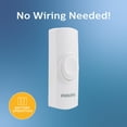 Philips Wireless Push Button Doorbell, White, DES4110R/27