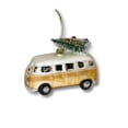 thumbnail image 2 of Stp Goods Retro Car Glass Christmas Ornament Set of 2 Hand-Painted Christmas Tree Ornament Christmas Tree Hanging Decorations, Blue and Gold, 2 of 7