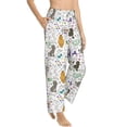 thumbnail image 2 of Uemuo Colorful Poodle Dog Pattern Women's Wide Leg Palazzo Lounge Pants with Pockets Light Weight Loose Comfy Casual Pajama Pants-Medium, 2 of 9