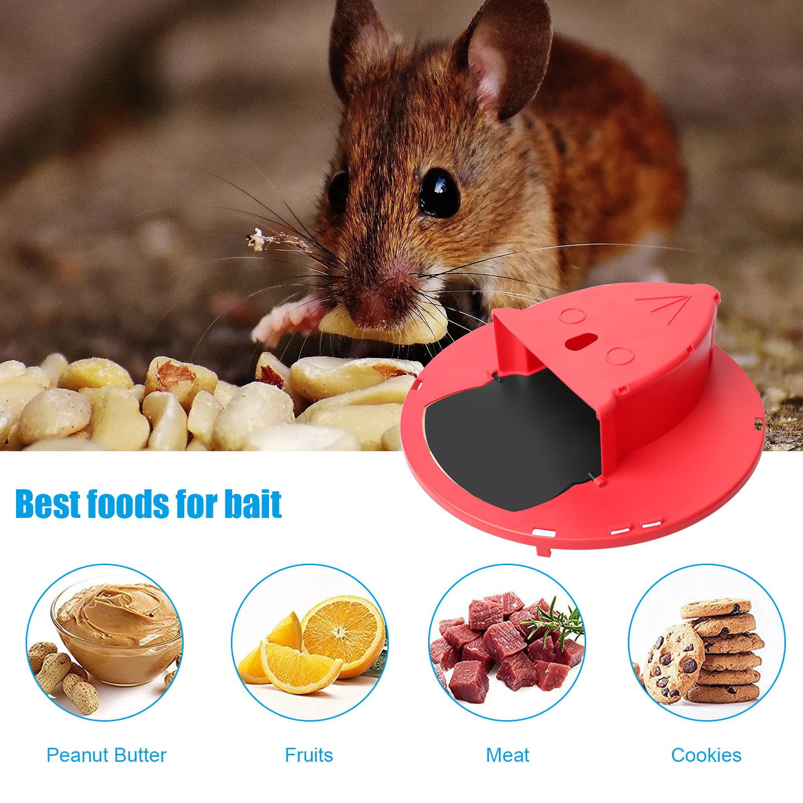 2 Piece Slide Bucket Lid Mouse/Rat Trap with Ramp, Auto Reset Multi Catch  for Indoor Outdoor, Compatible 5 Gallon Bucket, Mouse Trap Compatible,  Humane or Lethal Bucket Trap No See Kill 